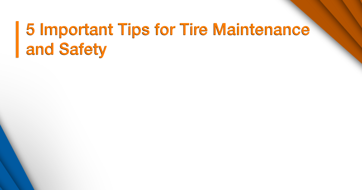 Tire Maintenance, tire pressure