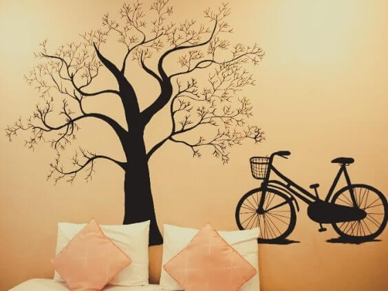 tree and bike wallpaper
