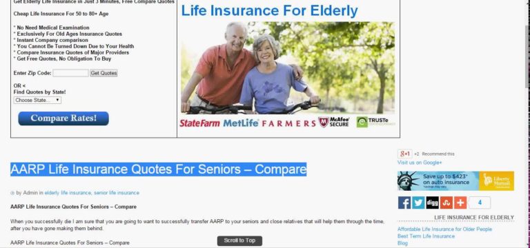 AARP Life Insurance Quotes For Seniors   Compare