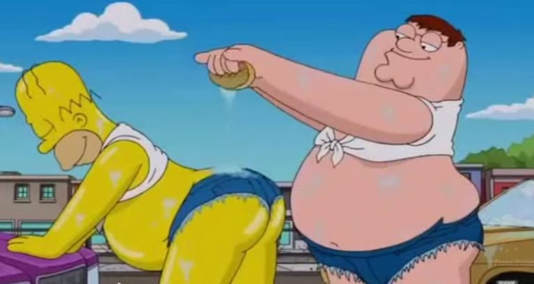 Family Guy – Simpsons Crossover – Carwash Scene “My Milkshake Brings All the Boys to the Yard”