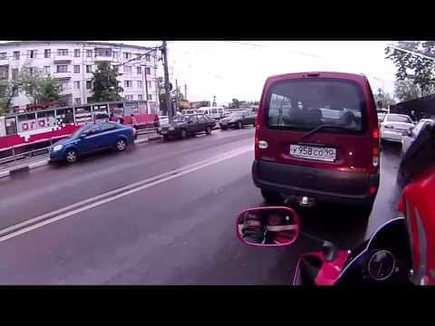 Car and motorcycle accident in Russia on dashcam! NEW 28 car accident