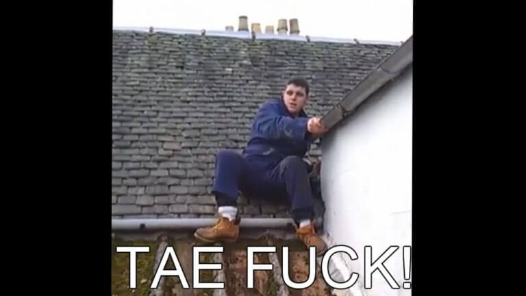 Harry The Scottish Man Stuck on a Roof (Funny Subtitled Version)