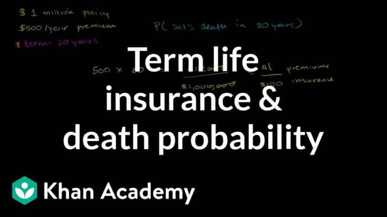Term life insurance and death probability | Finance & Capital Markets | Khan Academy