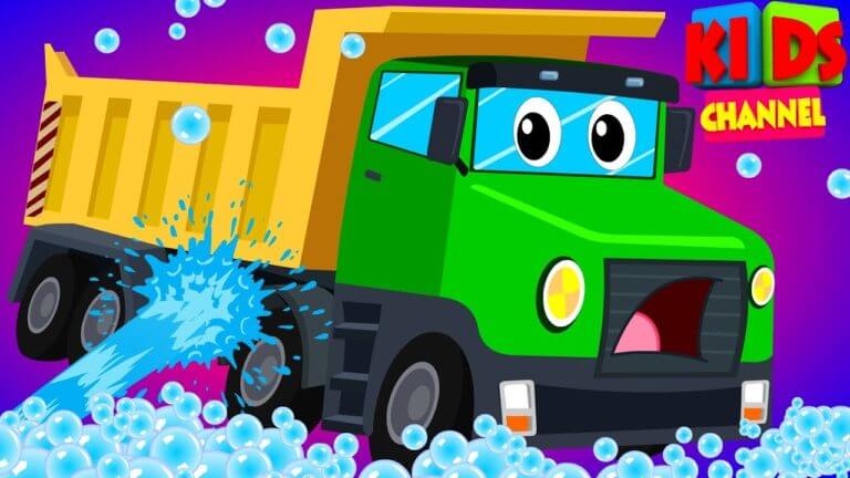 baby’s truck visits the car wash in this cartoon car vehicle video for children by Kids Channel