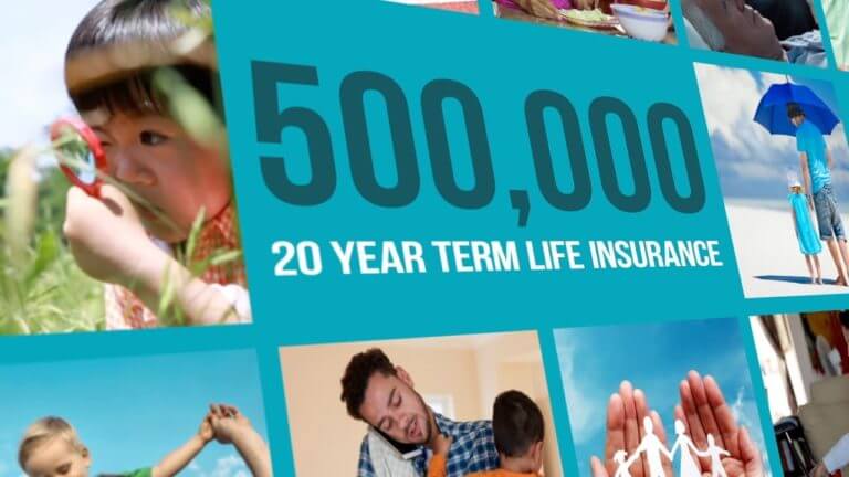 $500,000 20 Year Term Life Insurance Policy