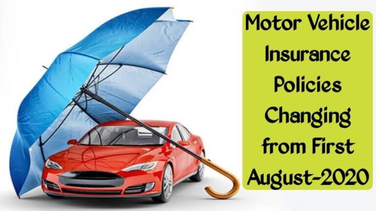 Changes in Motor Vehicle Insurance August-2020 I New Motor Issuance Bundles from August-2020