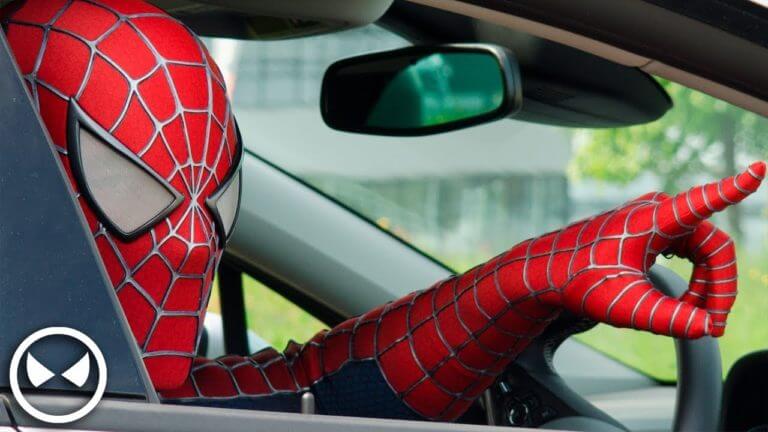 SPIDER-MAN Attacks Opel Dealer! – Cars are for Humans