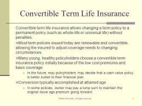 What is a Convertible Term Life Insurance policy