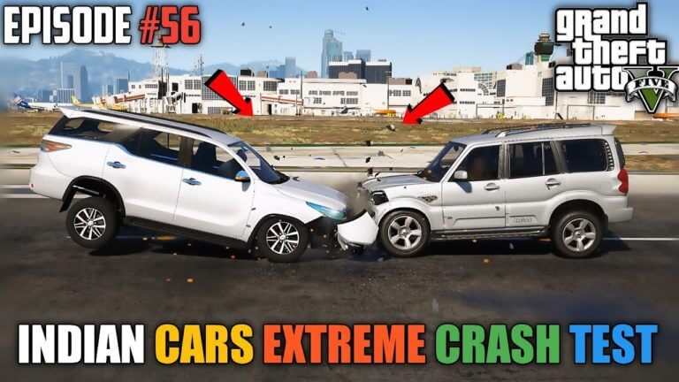GTA 5 : INDIAN CARS CRASH TEST | SCORPIO VS FORTUNER VS ENDEVOUR VS INNOVA VS XUV 500 VS SWIFT