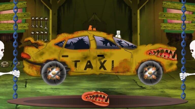 Taxi Car Garage | Halloween Car Video For Preschool Kids By Kids Channel