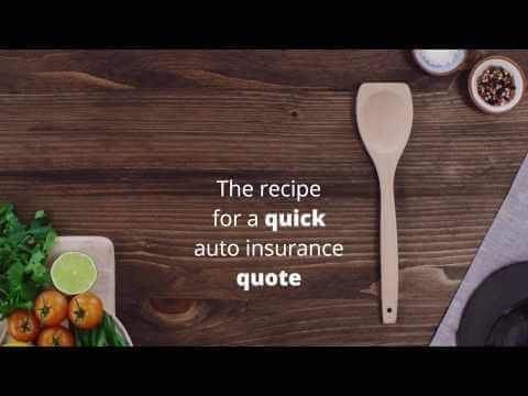 The recipe for a quick auto insurance quote
