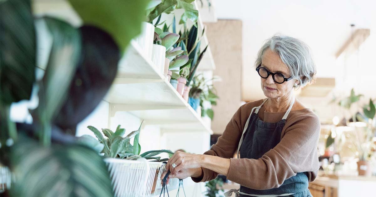 female business owner of plant store
