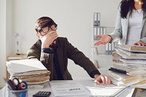 accountant stressed