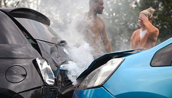 an accident between two drivers